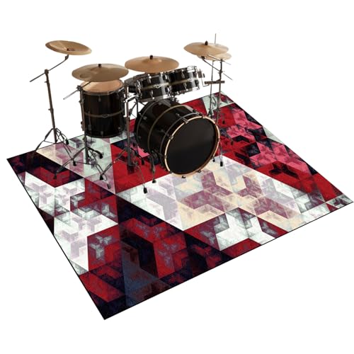 Alfombrillas Insonorizada Tambor Alfombra Alfombra para Batería Acusticas Antideslizantes para Baterías electrónicas Caja Bombo Baterías acústico Tambor Instrumentos Musicales Tapetes 110 x 80 cm