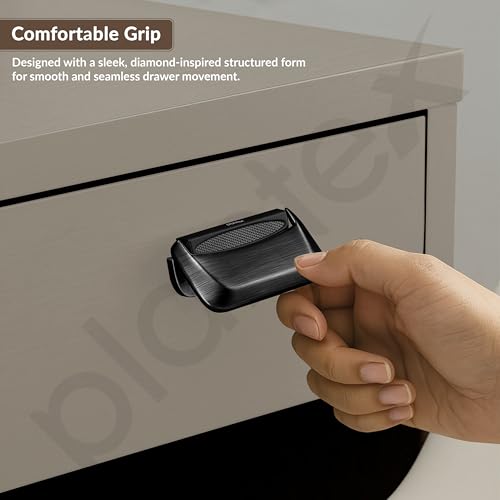 Image of Plantex Drawer Kadi /3 Inch Chest Handle for Drawer /Rectangular Cabinet Kadi /Pull-Push Kadi for Home /Office Drawer - Pack of 1 (DTK-295, Black)