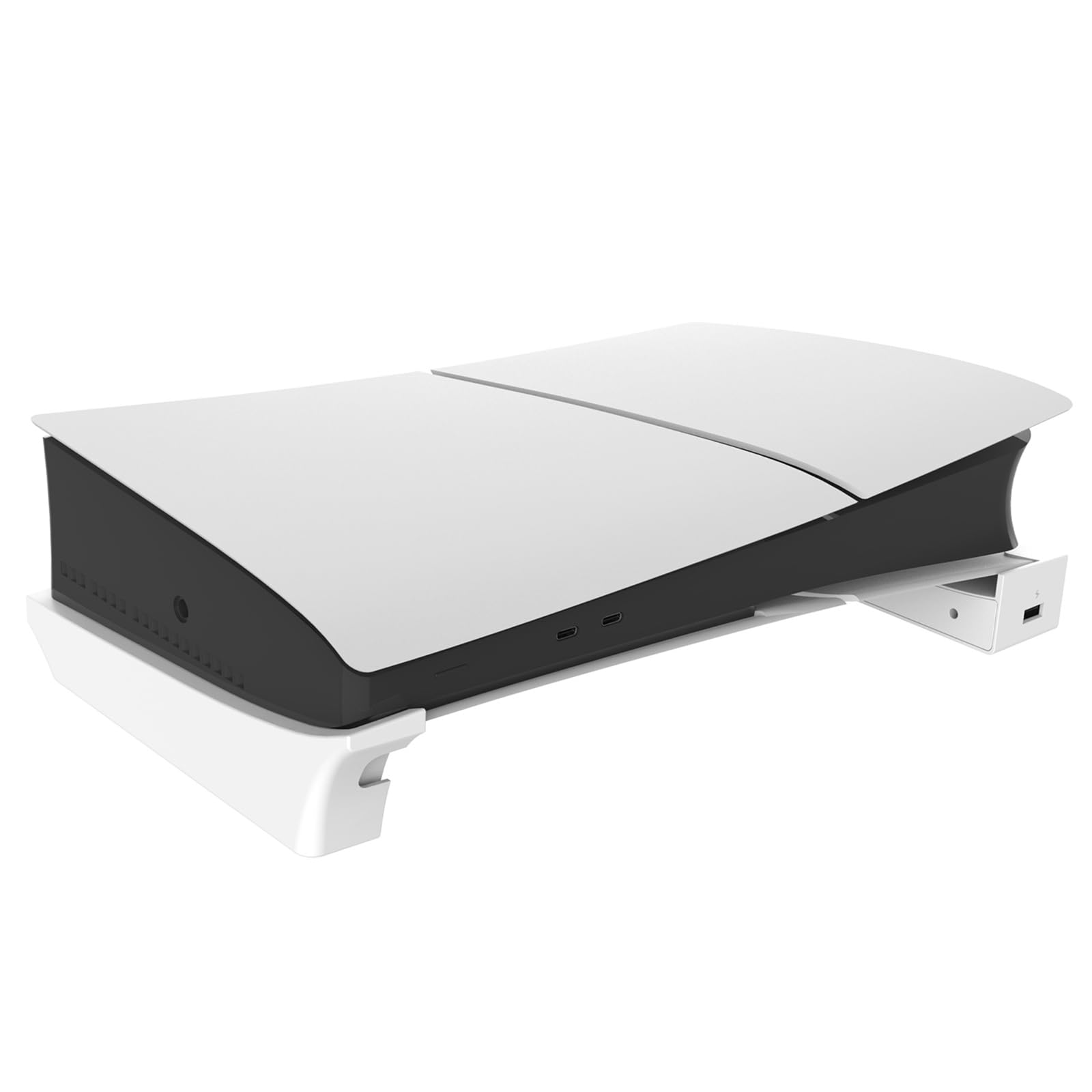 MOOKEENONE Hub orizzontale 4 Porta USB Base del basamento per PS5 Slim Console, Aggiornamento Accessori Stand Holder