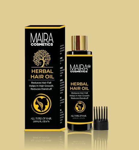 Image of Herbal Hair Oil, 100% Pure African Black Castor Oil for Hair Growth, Anti-Dandruff and Strong Hair