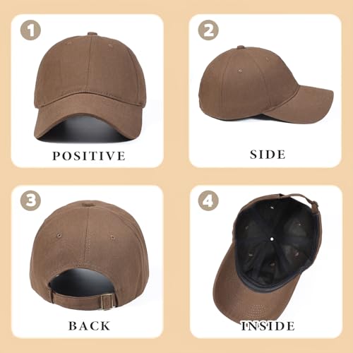 Image of 6Pcs Unisex Vintage Washed Baseball Cap Hat Adjustable Cotton Sports Caps for Men Women Outdoor Sports