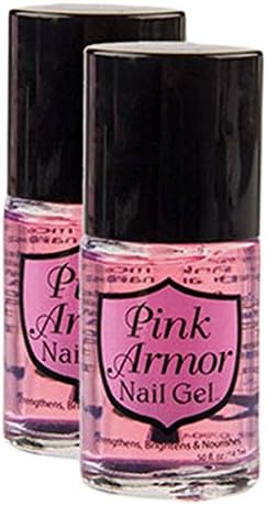 Set of 2 Pink Armor Nail Growth Formula Treatments, 0.45 Fluid Ounce
