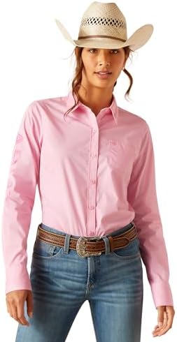 Camisa Camiseta elástica Kirby resistente a rugas, Ariat, Feminin...