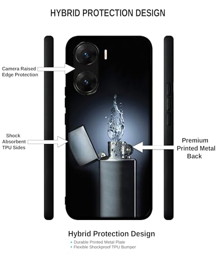 Image of Water Lighter Design Premium 2D Printed Metal Back Case Cover for Vivo V29E 5G