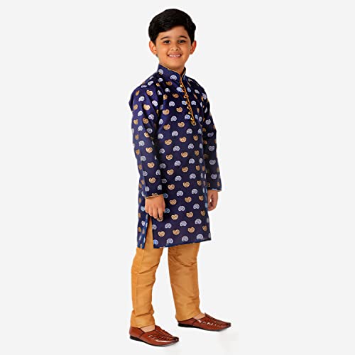 Image of Pro-Ethic Style Developer Kurta Pajama For Kids Boys | Cotton | Floral Print | Ethnic Wear (S-204)