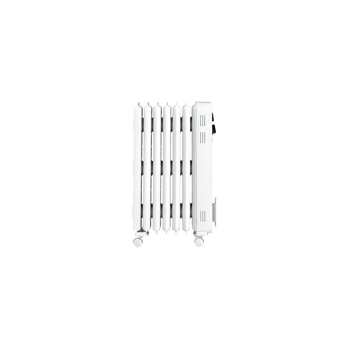 ewt Öko-Radiator NOC eco 15M, Zusatzheizung für kleine Räume, inkl. 3 Heizstufen, mobil dank Rollen & Griffmulden, Heizung mit Rippenaufbau für gleichmäßige Wärme, 1500 W, Weiß