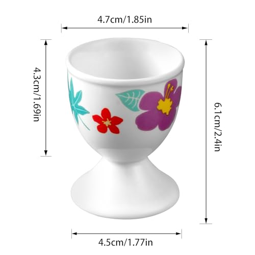 Image of Cinf Easter Ceramic Egg Cups, Set of 2, Hawaii Flower Egg Holders