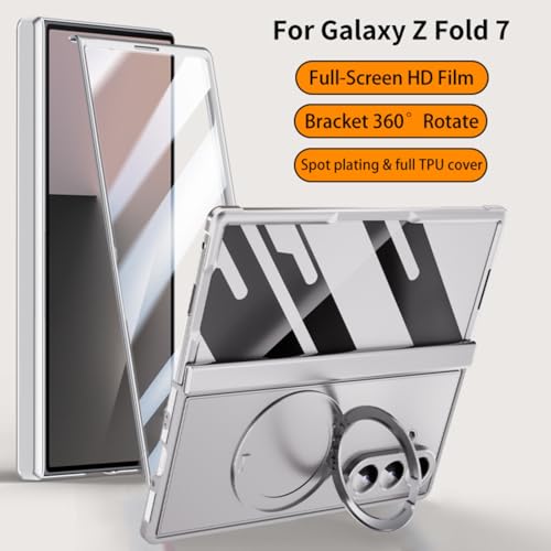 Coque Samsung Z Fold7 antichoc argentée, finition premium avec charnière