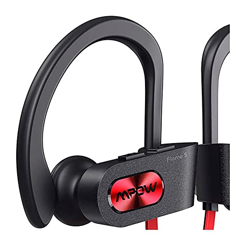 M-POWER Flame S Fone Ouvido Bluetooth 5.0 Preto/Vermelho Bateria de Até 12 Horas Microfone com Cance