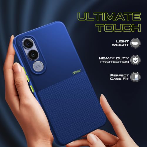 Image of AIBEX Premium Back Cover Case Compatible for Vivo V70 FE 5G | Scratch & Drop Tested Shockproof Matte Texture Case with Soft Microfibre Lining | Slim Fit Cover with Anti-Scratch Finish - Blue