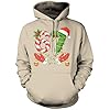 HotScamp Funny Christmas Hoodie for Kids, Teens and Adults – 67 Xmas Hands 6-7 Hooded Sweatshirt - Six Seven Slogan Festive Meme Xmas Hoody Christmas Jumper Camel Beige Age 7-8