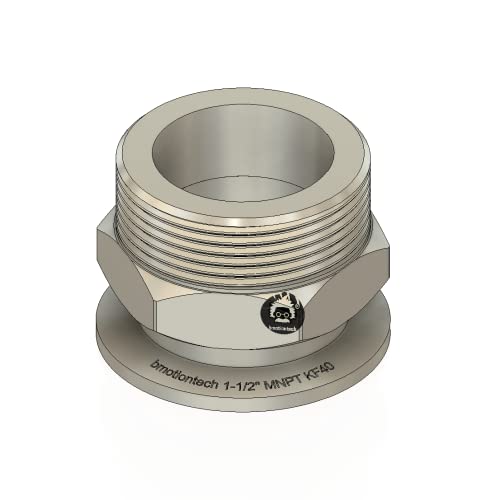 Image of KF40 Flange to Male NPT /MNPT Fitting (ISO-KF KF40 QF40 NW40) (1-1 /2 inch MNPT x KF40)