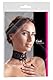 Cottelli Collection Acessoires- elegantes Halsband für Frauen, sexy Halsschmuck aus Spitzenband, verstellbarer Choker, schwarz