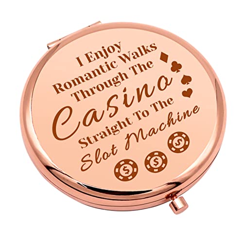 Gambler Gift Casino Lover Gift for Women Compact Makeup Mirror Birthday Gift for Gambler Retirement Gifts for Women Folding Makeup Mirror for Friend Grandma Birthday Graduation Gifts