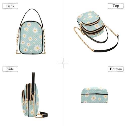 Womens Shoulder Handbags Tote Bag Quilted Purses for Women Floral Print with Chain Strap for Shopping Office,Multi14