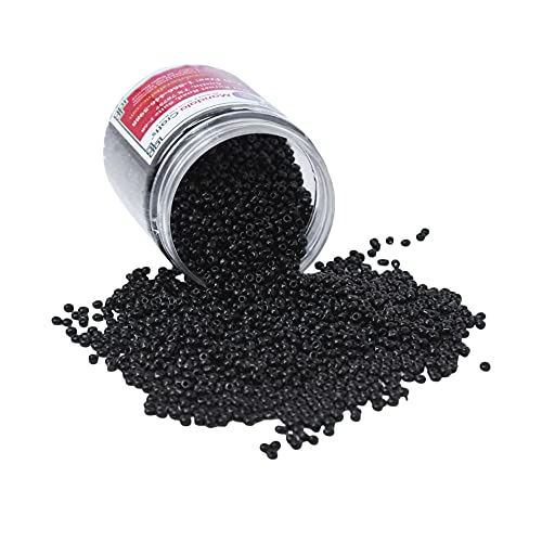 Image of Mandala Crafts 11 /0 Glass Seed Beads for Beadwork - 13000 Pcs 2mm Black Round Small Rocaille Beads for Jewelry Making, Necklace Bracelet Earring Craft Supplies