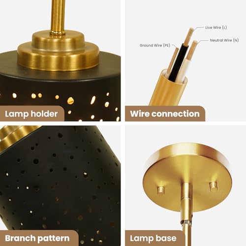 2 Pack Pendant Lights Kitchen Island with Plug in Cord Pendant Lamp Shade - image 4