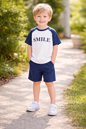 Image of Bold N Elegant Kids Colorblock Half Sleeve Polyester T-shirt Shorts Summer Clothing Set for Infant Toddler Baby Boy Girl