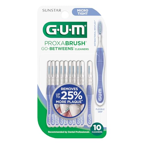 GUM Proxabrush Go-Betweens - Micro Tight- Interdental Brushes - Soft Bristled Dental Picks for Plaque Removal Health - Safe for Braces & Dental Devices, 10 Count (Pack of 4) 40 Total - Image 7