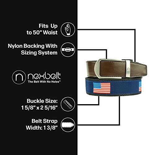 Nexbelt Men's Belt, Ratchet Hampton USA Casual Nylon Golf Belt for Men with Adjustable Buckle2
