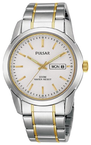 Preisvergleich Produktbild Pulsar Quarz Herren-Uhr Edelstahl mit Metallband PJ6023X1