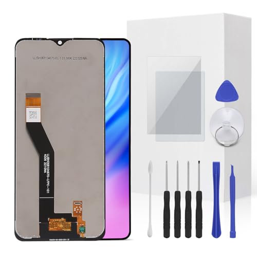 JENCYFU for Cricket Ovation 3 U668AC AT&T Motivate Max U668AA Screen Replacement Kit Full LCD Screen Display Touch Digitizer Full Assembly with Repair Tool for Model U668AC U668AA 6.82inch