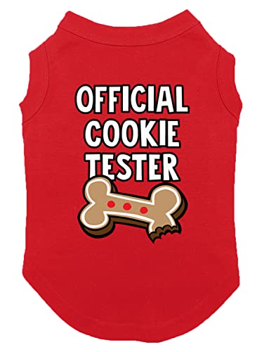 Official Cookie Tester - Merry Christmas Xmas Gingerbread Dog Shirt (Red, 3X-Large)