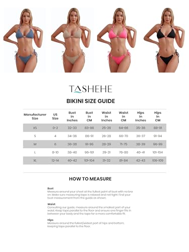 Tashehe Women'S Triangle String Bikini Set Sexy Tie Side Two Piece Swimsuit Cute Halter Bathing Suit thumb #4