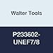 Walter Tools P233602-UNEF7/8 Prototex HSS Machine Tap, Uncoated, 18 mm Shank Diameter, 24 mm Cutting Length, 125 mm Overall Length, 7/8-20 Size