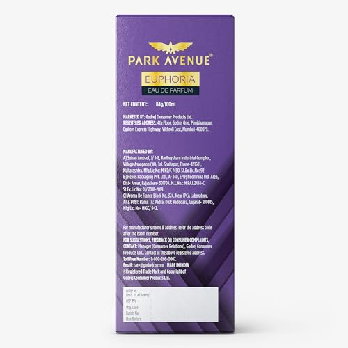 Image of Park Avenue Luxury Perfume Gift Set for Men | 2 x 100ml | Euphoria | Long Lasting EDP | Ambery Woody | Premium Fragrance