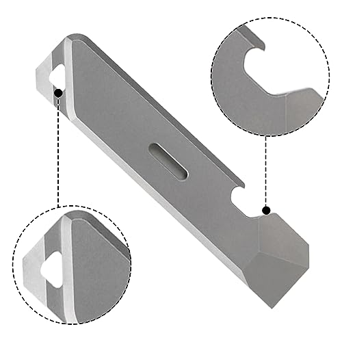 Pry Bar Bottle Opener,Titanium Alloy EDC Open Bottle for Outdoor Camping Tool, Silver - Image 2