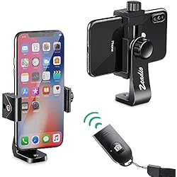 Soporte Movil Vertical Zeadio Soporte para Smartphone, con función de rotación de 360 Grados y Monopod Selfie Monopod trípode estabilizador Adaptador de Montura Tornillo Agujero para iPhone Samsung Huawei y más teléfonos
