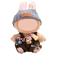 Kleidung für 17 cm Puppen, Kutte Outfit Schleife Clips Tasche nur Bekleidungs für die 17 cm Mini Plüsch Puppen Plüschpuppe, Nicht im Lieferumfang