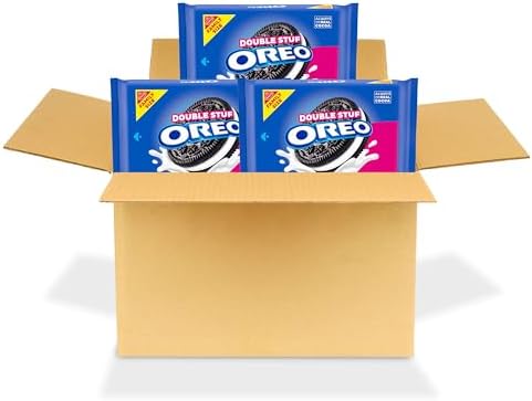 OREO Double Stuf Chocolate Sandwich Cookies, Family Size, 3 Packs