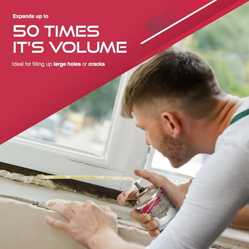 Haltons Expanding Foam Filler 500ml | Ready To Use | No Tools Required | Waterproof Caulk Spray Sealant for Walls, Cracks, Gaps, Holes, Wood, Metal | Strong & Reliable Repair Indoor & Outdoor (1pk) - Image 3