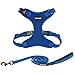 Best Pet Supplies Voyager Step-in Lock Dog Harness and Reflective Dog Leash Combo Set with Neoprene Handle 5ft Long - Supports Small, Medium and Large Breed Puppies/ Cats - Royal Blue (w Leash), S