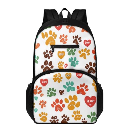 Mochila grande de moda duradera con huella roja para adolescentes