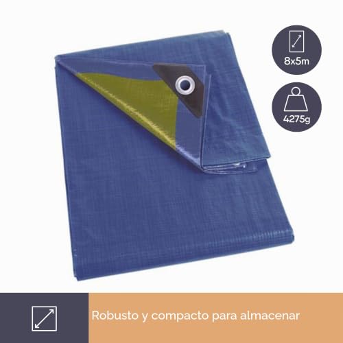 Lona impermeable Perel rectangular de poliéster con alta resistencia exterior 6