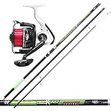 Combo de pesca Surfcasting Caña de carbono Carrete Talent Kolpo Caña RideKeasy Longitud caña 4.20 metros Acción 100-200 gramos + Carrete Talent SW 7000 con hilo 4 rodamientos de bola.