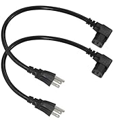 Amazon.com: 90 Degree Computer Power Cord Right Angle - 1FT Flat Plug ...