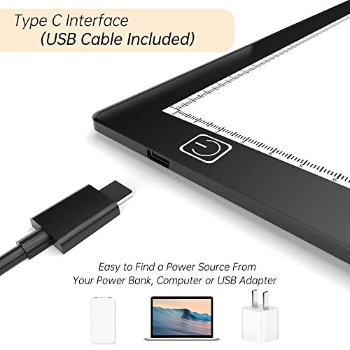 slide viewer light box 5600k 12x8 ultra-thin adjustable brightness backlight for slides and film negative scanning