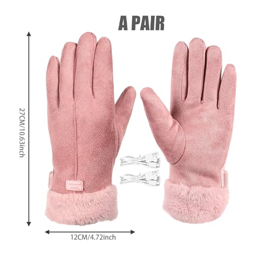 Guantes de invierno recargables con 3 niveles de calefacción mujer 5