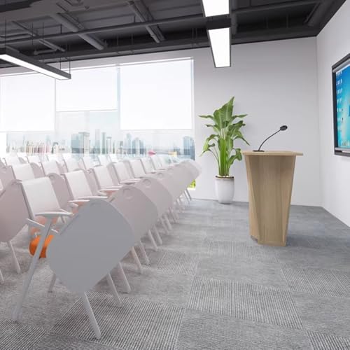 Sillas de reunión apilables con escritorio abatible y asiento con reposabrazos 5