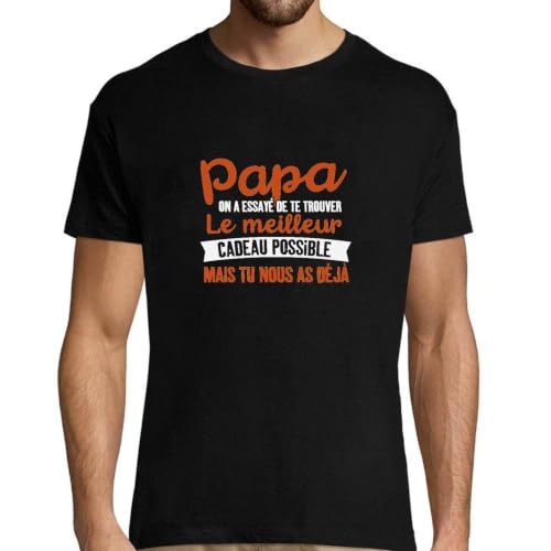 T-shirt homme papa imprimé en France en coton humoristique rigolo