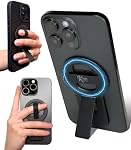 2024 All-in-One Phone Grip for MagSafe, Holder, and Kickstand – Ultra-Thin Magnetic 360° Spin Tripod, Selfie Stick, Phone Stand – Wireless Charging, Strong Hold, Sleek Design