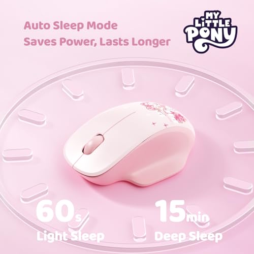 Image of My Little Pony Silent Wireless Mouse -M06 Fluttershy Bluetooth & 2.4G Silent Mouse, 1600 DPI Cute Computer Mouse for Laptop, Mac, PC, Aesthetic Desk Accessories Gift for Fans, Women (Cream)