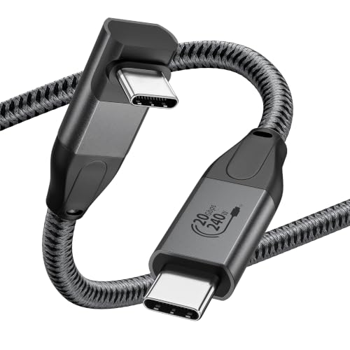 XAOSUN 240W Right-Angle USB-C Video Cable (1.6FT) on Amazon