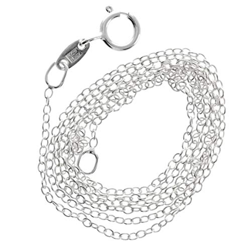 SilverAmber Jewellery UK - 925 Sterling Silver 24" Inch Delicate Italian Cable Trace - 1.15 mm Thin Chain Necklace - GCH00824 - Image 5