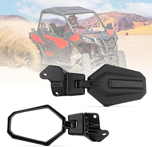 Kemimoto UTV Side Mirrors, Adjustable Folding Break Away Rear View Mirrors Compatiable with Can Am Maverick Sport Trail Commander 2018 2020 2021 2022 OEM Replacement 715003639 Kemimoto UTV Side Mirrors, Adjustable Folding Break Away Rear View Mirrors Compatiable with Can Am Maverick Sport Trail Commander 2018 2020 2021 2022 OEM Replacement 715003639