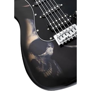 Rocktile Pro ST60-SK Guitare électrique Skull avec accessoires – Image 6